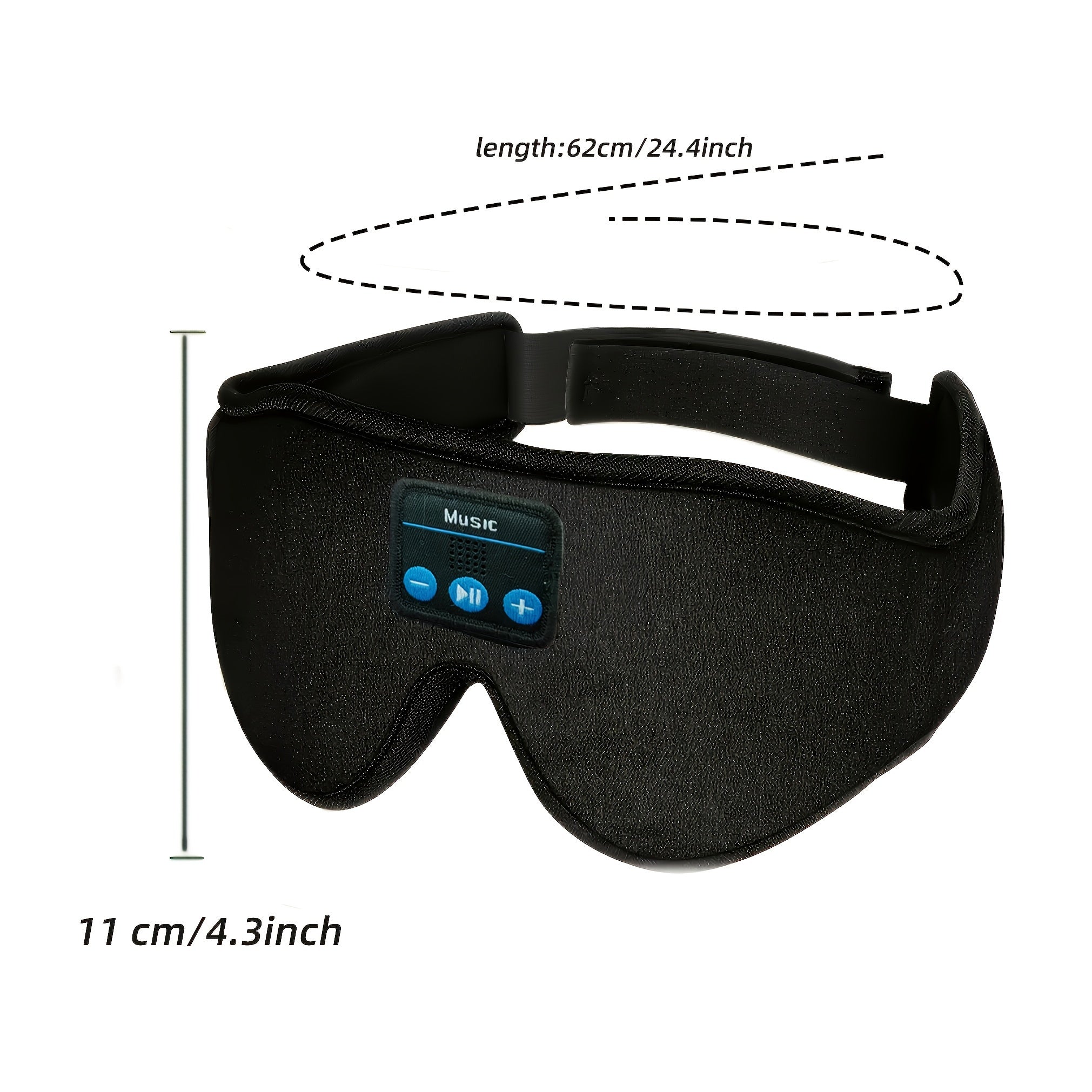 1pc Wireless Sleep Mask with 5.2 BT Headphones, Best Music Sleep Mask, 3D Sleeping Mask for Women & Men