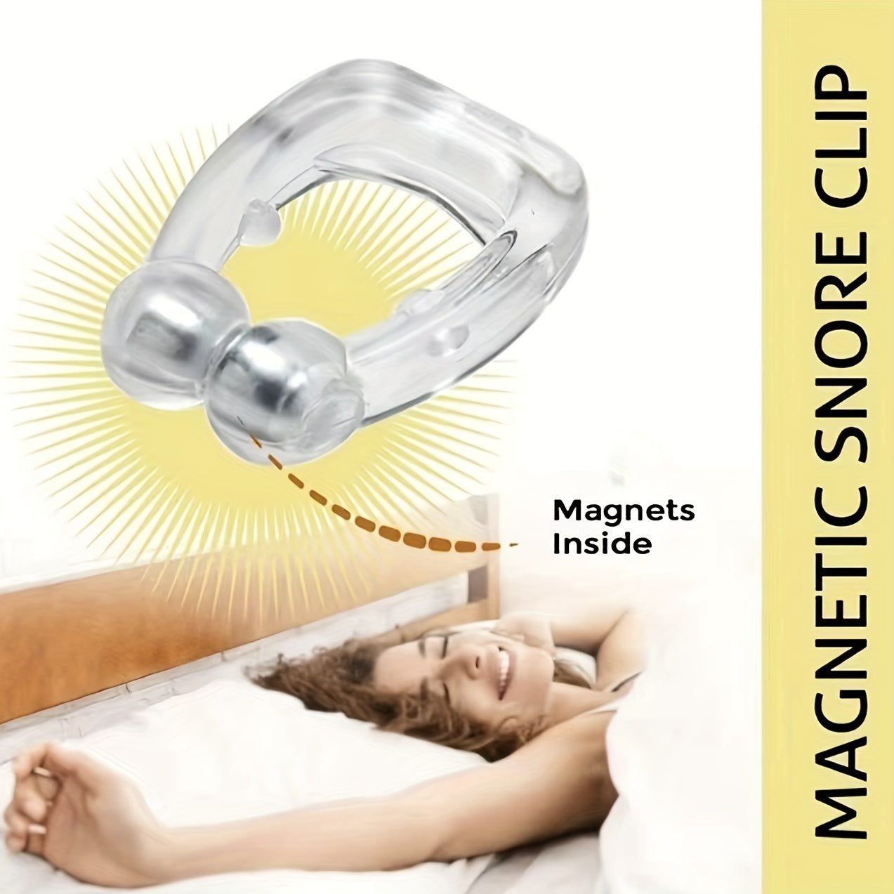 Magnetic Anti-Snoring Nose Clip - Breathable Sleep Aid Device with Case