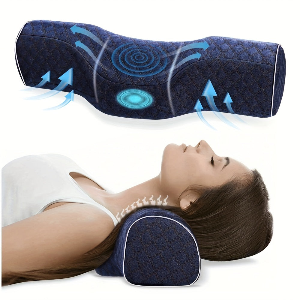 Cervical Neck Pillow - Memory Foam Orthopedic Support for Pain Relief