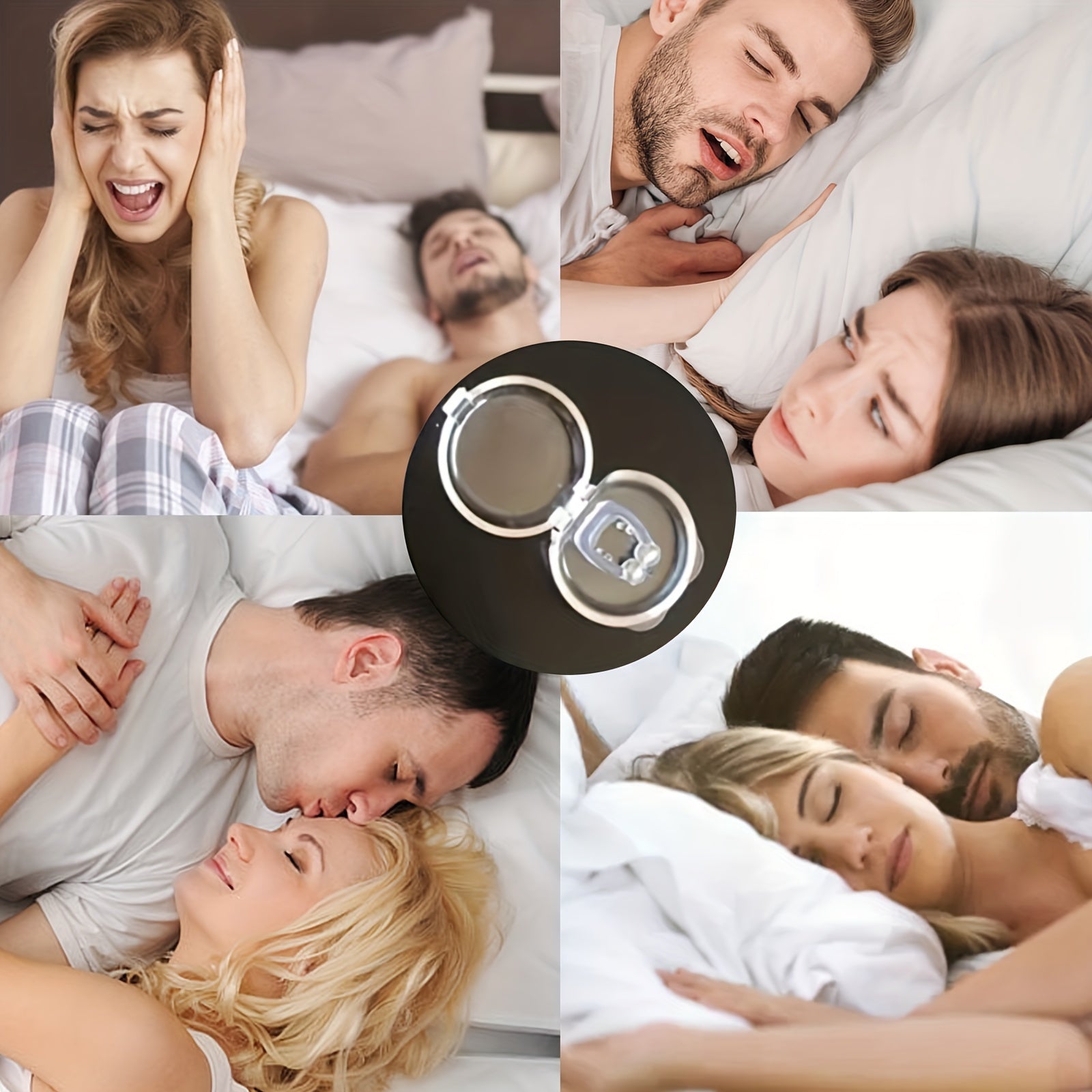 Magnetic Anti-Snoring Nose Clip - Breathable Sleep Aid Device with Case