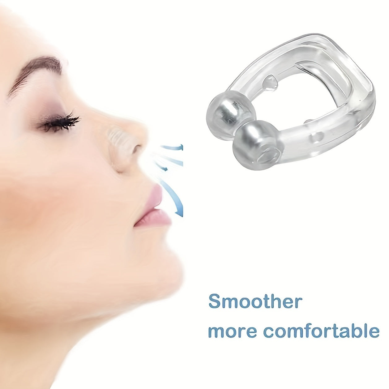 Magnetic Anti-Snoring Nose Clip - Breathable Sleep Aid Device with Case
